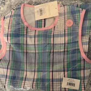 The Beaufort Bonnet Company Plaid Dress with Pink Accents